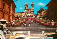 CPM Roma place d'espagne eglise de la trinite des montagnes