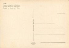 CPM Roma temple de castor et pollux