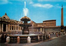 CPM Roma basilique de st pierre et fontaine du bernini