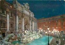 CPM Roma Fontaine de Trevi Nocturne