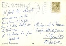 CPM Roma Place d'Espagne et Eglise de la Trinite des Montagnes