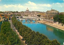 CPM Roma Castel S Angelo e S Pierre del lungo Tevete