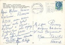 CPM Roma Place d'Espagne et Eglise de la Trinite des Montagnes