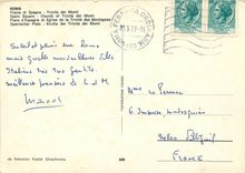 CPM Roma Place d'Espagne et Eglise de la Trinite des Montagnes