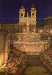 CPM Roma Place d'Espagne et Trinita dei Monti Nocturne