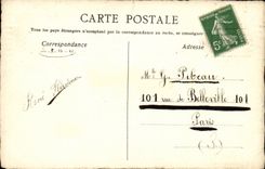 Fantaisie Voeux CPA Amities et remerciements (fleurs)