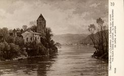 Fantasy CPA Living room of learned J Claverie the Saone in winter