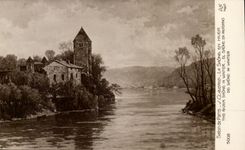 Fantasy CPA J Claverie the Saone in winter