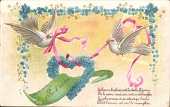 Fantasy CPA Colombes I love you the kiss burning it is the beautiful flame