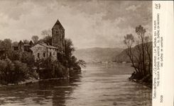 Fantasy CPA Living room of learned J clavery the Saone in winter