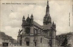 Sainte Anne d' Auray CPA the basilica and the place