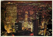 CPM New York A Panoramic view of New York city at night