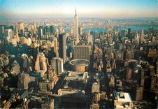 CPM New York City Aerial view of Midtown Manhattan skyline facing East