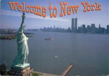 CPM New York The Statue of Liberty with the lower Manhattan