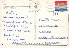 CPM New York The Statue of Liberty with the lower Manhattan