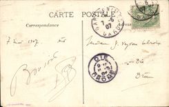 CPA Bridge of Gard Roman Aqueduct seen of face