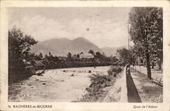 Bagneres de Bigorre CPA quay of the adour