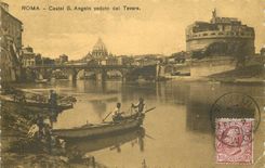 CPA Roma Castel S Angelo veduto dal Tevere