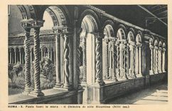 CPA Roma S Paolo fuori le mura Il Chiostro di stile Bizantino (XIII sec.)