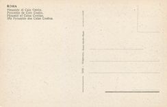 CPA Roma Pyramide de Caio Cestio