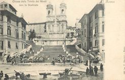 CPA Roma Chiesa della Trinita dei Monti