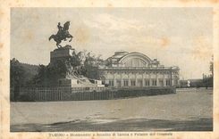 CPA Torino Monumento a Amedo di Savoia e Palazzo del Giornale