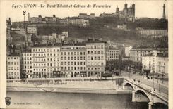 Lyon CPA die Tilsitt Brucke und die Steigung von Fourviere