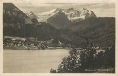 CPA Lungern mit Wetterhorngruppe 