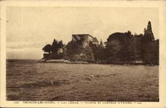 Thonon les Bains CPA Lake leman Point and castle of Yvoire