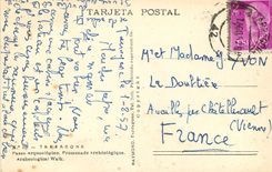 CPM Tarragona Paseo Arquelogeio Promenade Arqeologique Raymond Tarragona Tel Prohibida reproduccion Tarjeta Postal