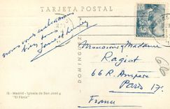 CPM Madrid Iglesia de San Jose y El Fenix Dominguez Tarjeta Postal