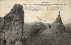 Chaos Cantal-Thiezac CPA von Casteltinet das Nadel- und Zuckerlaib an der Unterseite das puy Griou