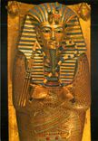 CPM Cairo Egyptian Museum Tutankhamens Treasures Second coffin richly decorated with gold and semi precious stones