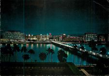 CPM Cairo River Nile and town by night