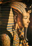 CPM Cairo Egyptian Museum Tut Ankh Amuns Treasures Second coffin richly decorated with gold and semi precious stones
