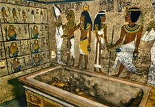 CPM Thebes Burial Chamber in Tut Ankh Amens Tomb in the Valley of the Kings