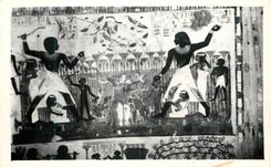 CPM Thebes Tomb of Nakhr Hunting birds and spearing Fish Painting and stucco