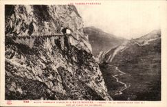 CPA thermal Route of Argeles has Good Eaux Tunnel of the Bazen Rock on the flacn of Bourbroux