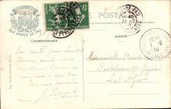 Large Pau CPA Entering of the castle Herni IV (gantry)