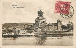 CPA Coblenz Das Deutsche Eck Bateau
