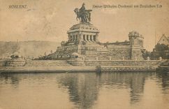 CPA Koblenz Kaiser Wilhelm Denkmal am Deutsches Eck