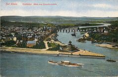 CPA Der Rhein Koblenz Blick vom Ehrenbreitstein