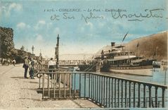 CPA Coblence Le Port Embarcadere Bateau