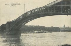 CPA Coblence Le Pont Bateau