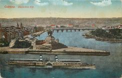 CPA Coblenz Deutsches Eck Bateau