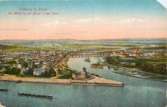 CPA Coblenz a Rhein Die Mundung der Mosel in den Rhein