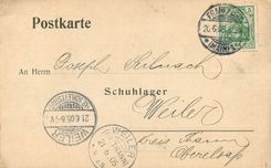 Entier Postal Nathan Levi Frankfurt a M Frankfurt 1905