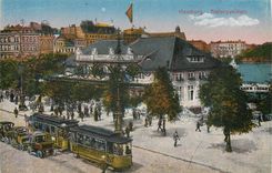 CPA Hamburg Alsterpavillon Tramway