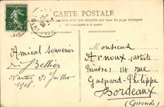 Nantes Musee Beautiful Arts CPA Italian Ecole Francesco Albani Saint Jean baptizes Jesus Christ in water of the Jordan