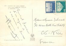 CPM Carte du Lac Leman avec vues de Nyon Rolle et Morges